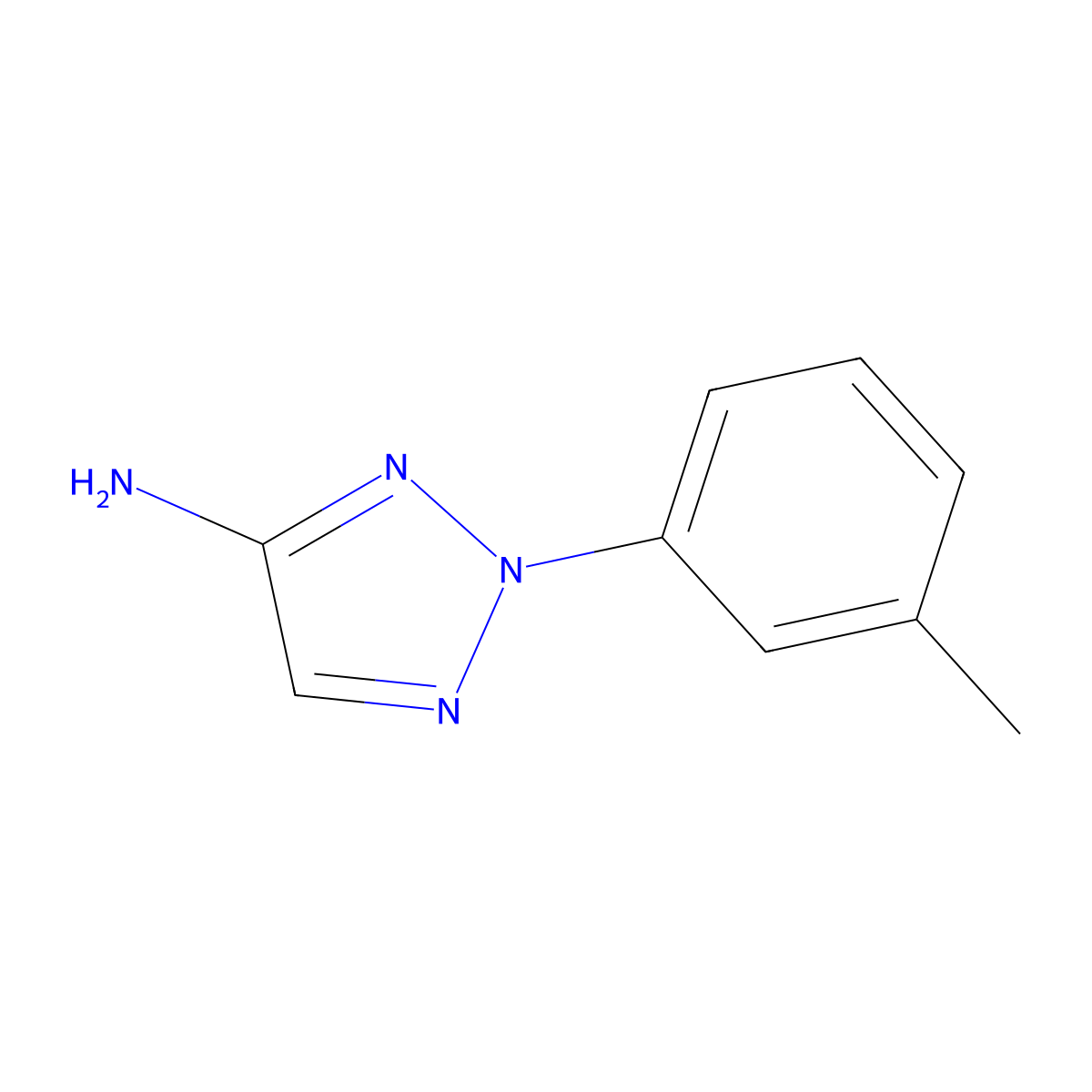 2-(3-methylphenyl)-2H-1,2,3-triazol-4-amine molecular structure, CAS 1488103-62-3