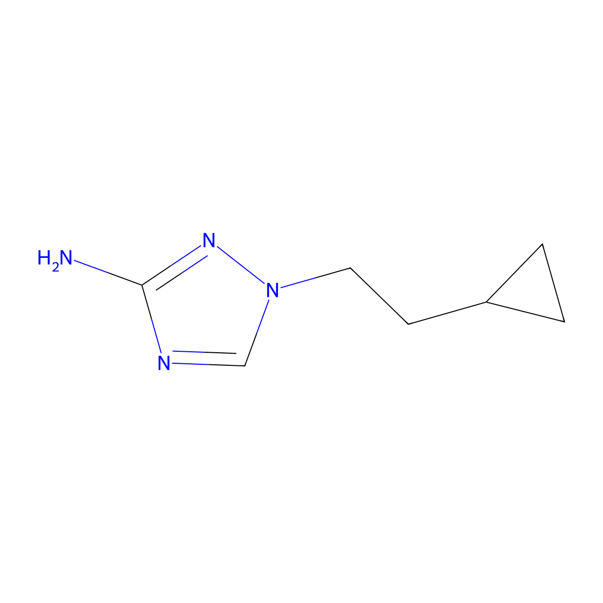 1-(2-Cyclopropylethyl)-1H-1,2,4-triazol-3-amine molecular structure, CAS 1488111-11-0