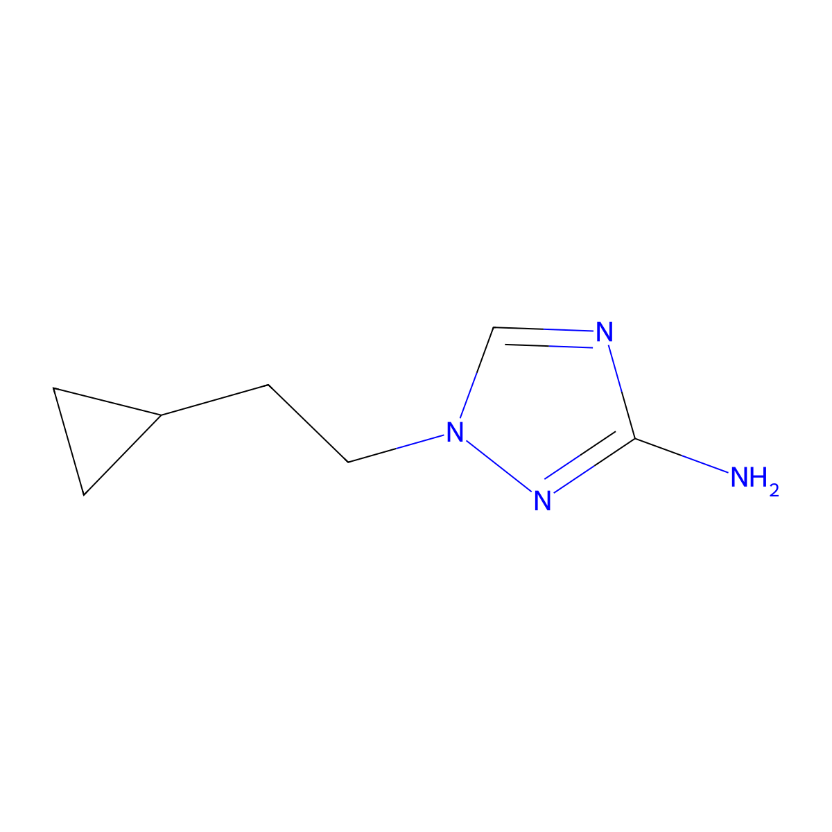 1-(2-Cyclopropylethyl)-1H-1,2,4-triazol-3-amine molecular structure, CAS 1488111-11-0