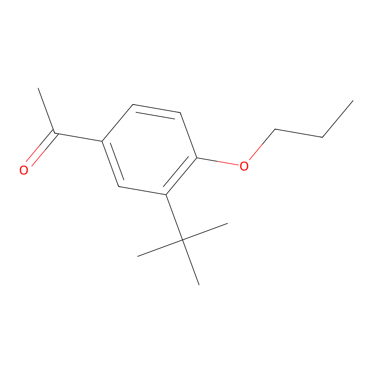 1-(3-(Tert-butyl)-4-propoxyphenyl)ethanone molecular structure, CAS 1488112-22-6