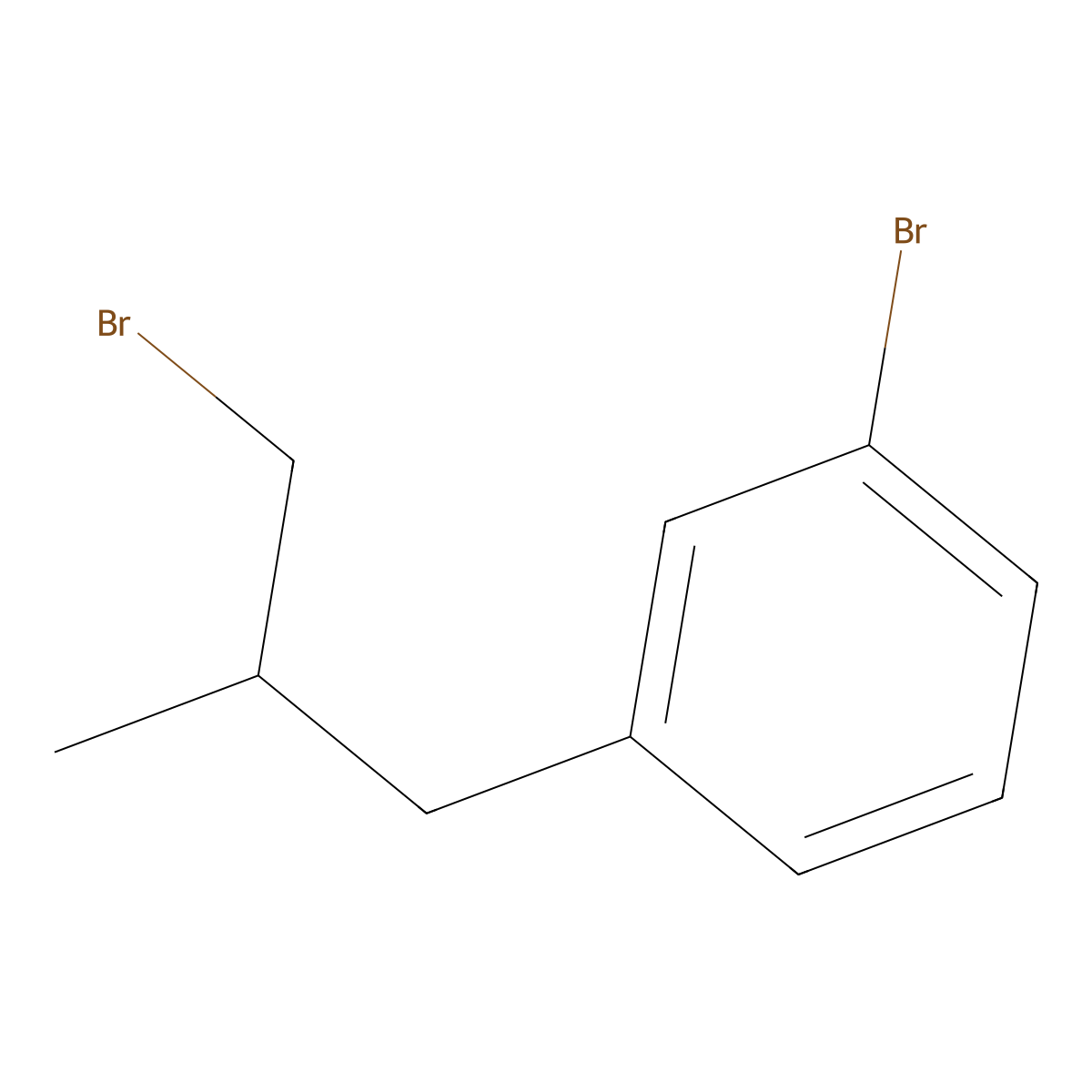 1-Bromo-3-(3-bromo-2-methylpropyl)benzene molecular structure, CAS 1488117-49-2
