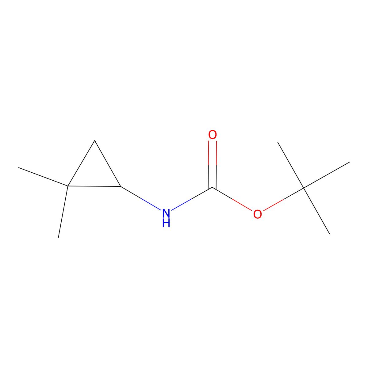 tert-Butyl 2,2-dimethylcyclopropylcarbamate molecular structure, CAS 1488132-04-2