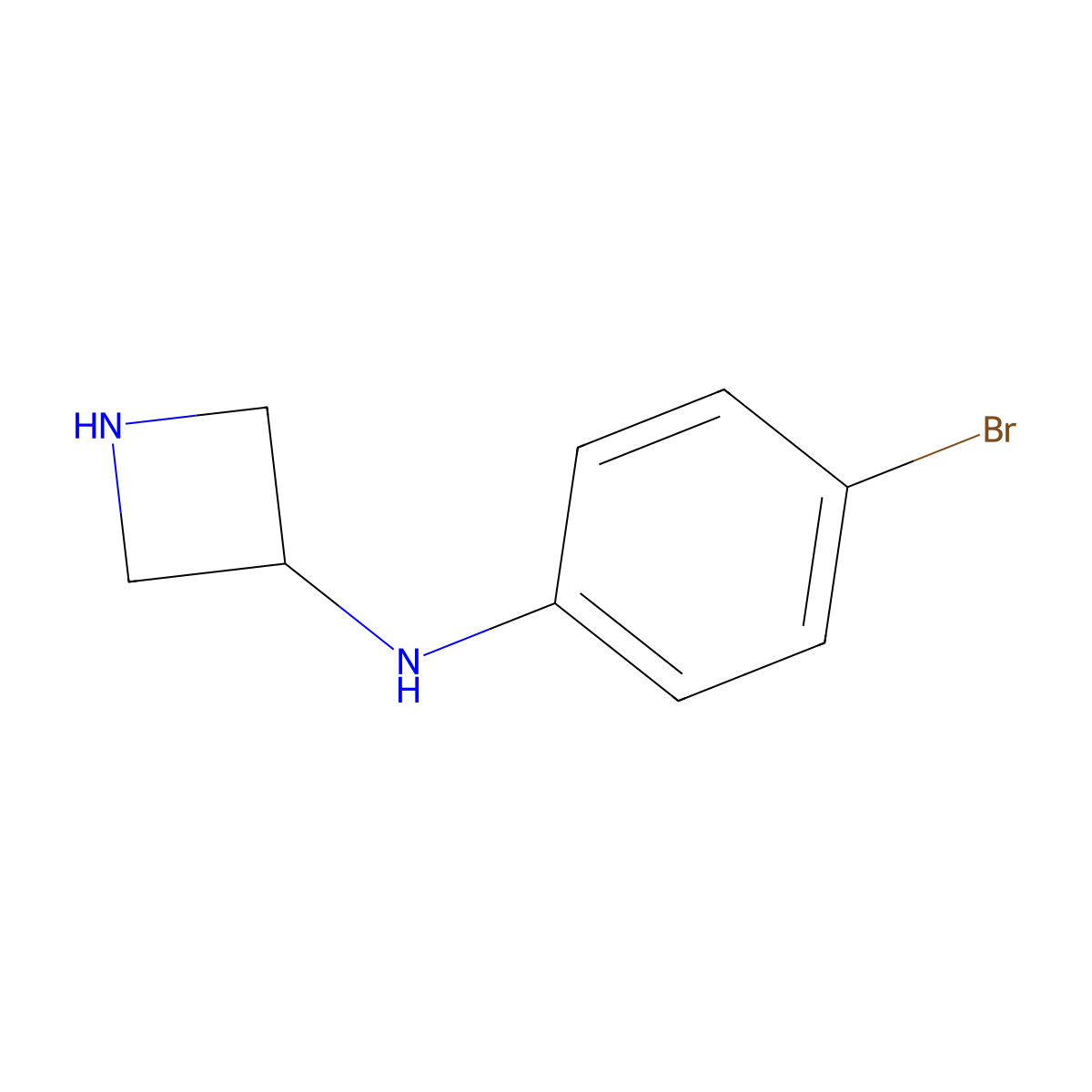 N-(4-bromophenyl)azetidin-3-amine molecular structure, CAS 1488139-60-1