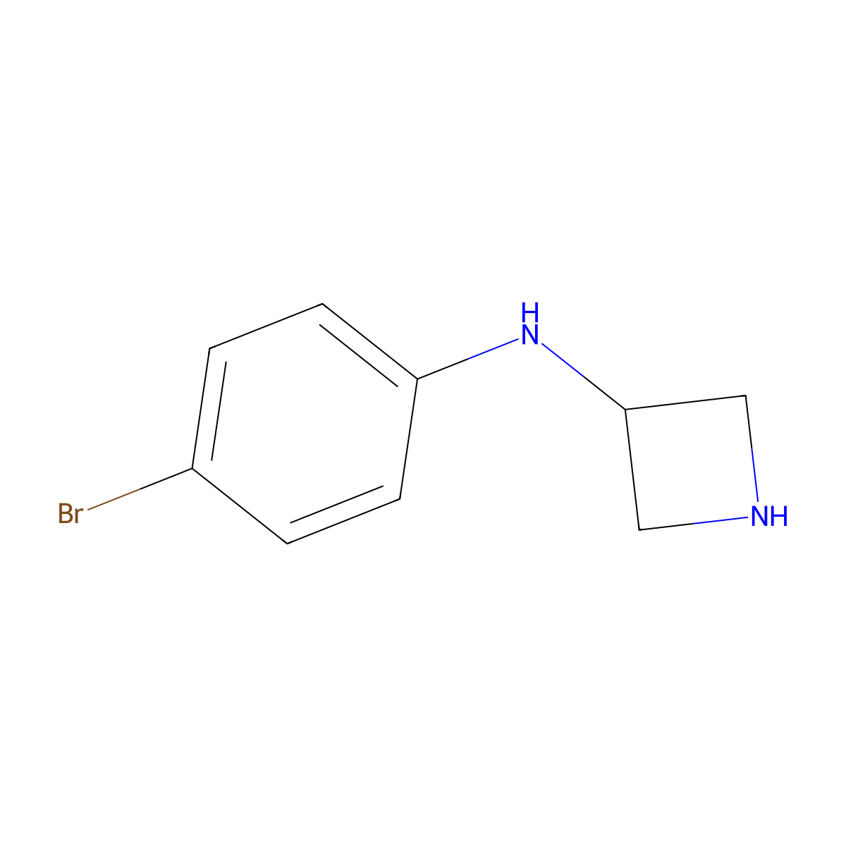 N-(4-bromophenyl)azetidin-3-amine molecular structure, CAS 1488139-60-1