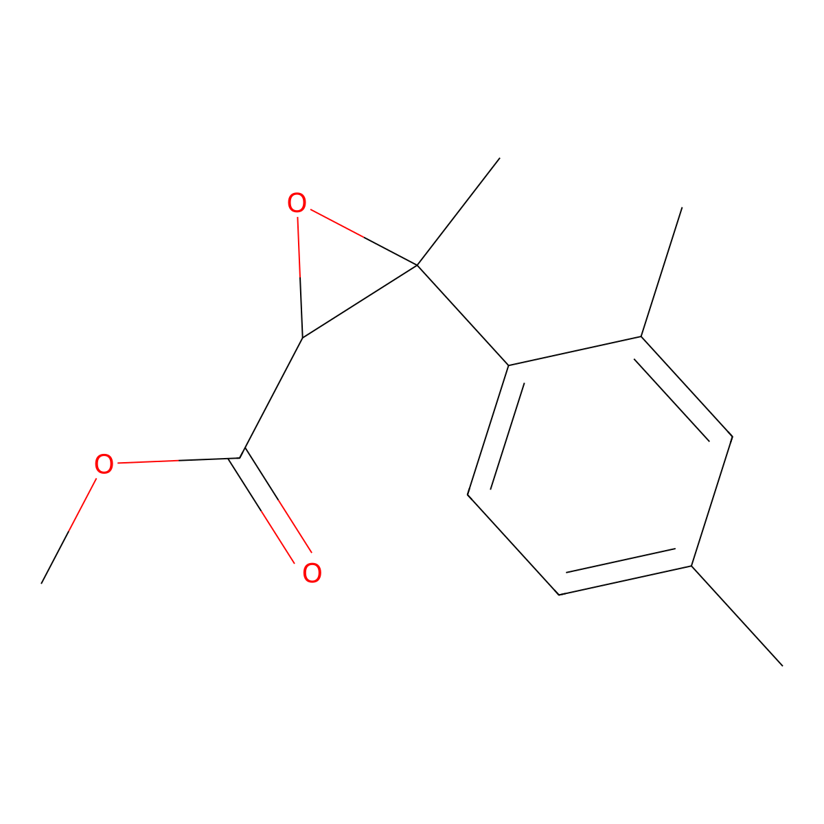 Methyl 3-(2,4-dimethylphenyl)-3-methyloxirane-2-carboxylate molecular structure, CAS 1488148-95-3
