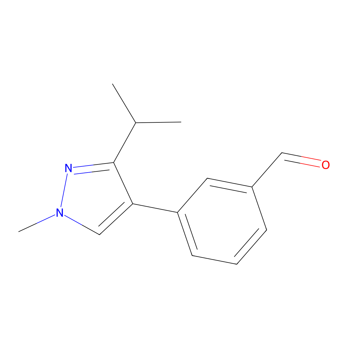 3-(3-Isopropyl-1-methyl-1h-pyrazol-4-yl)benzaldehyde molecular structure, CAS 1488151-60-5