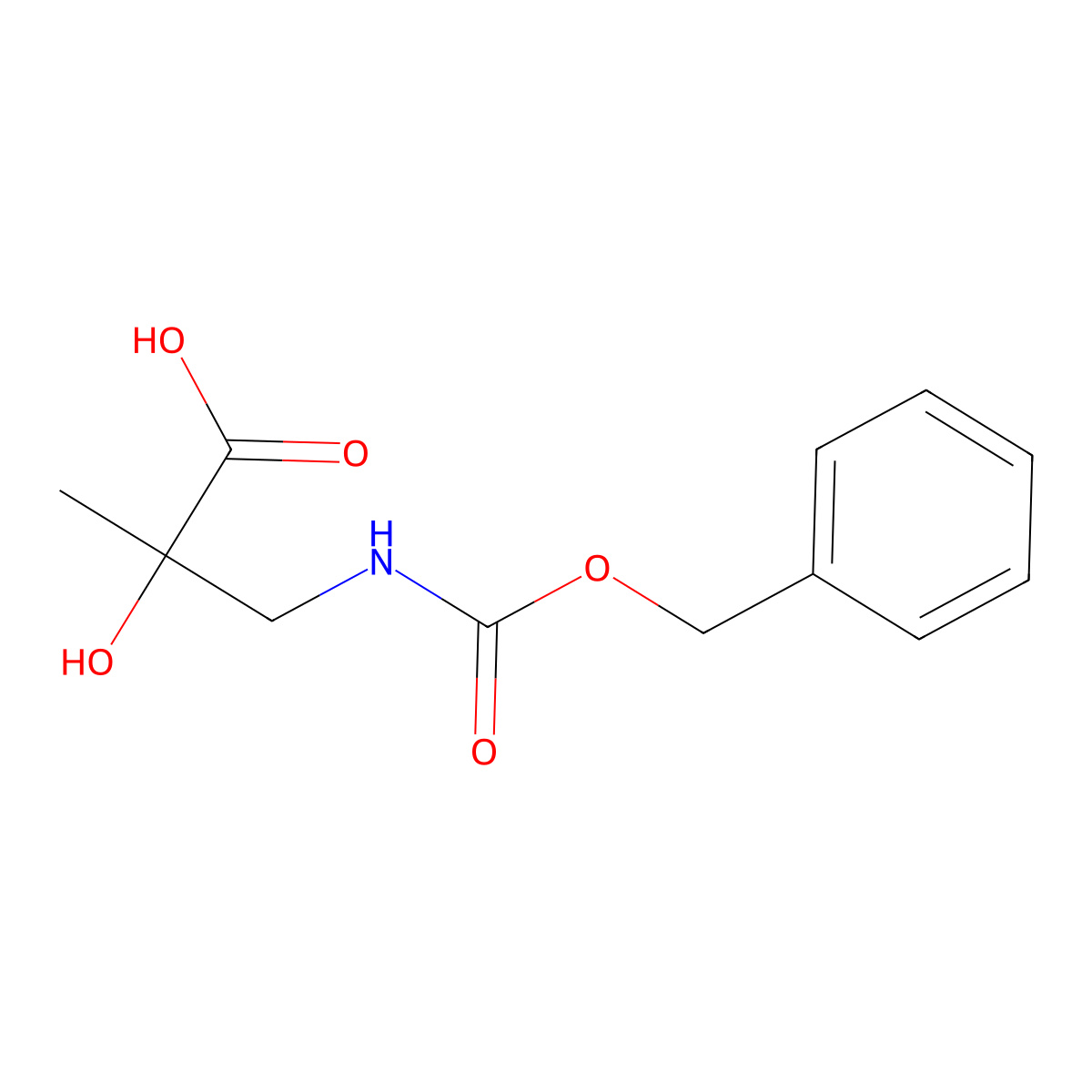 3-(((Benzyloxy)carbonyl)amino)-2-hydroxy-2-methylpropanoic acid molecular structure, CAS 1488182-93-9
