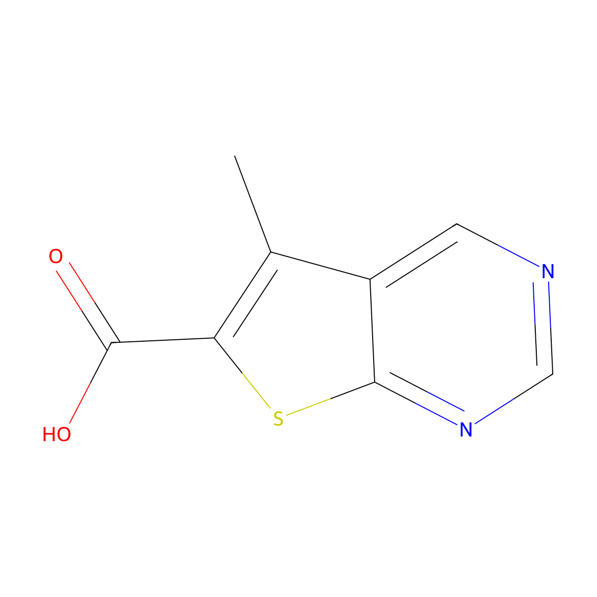 5-Methylthieno[2,3-d]pyrimidine-6-carboxylicacid molecular structure, CAS 1488184-78-6