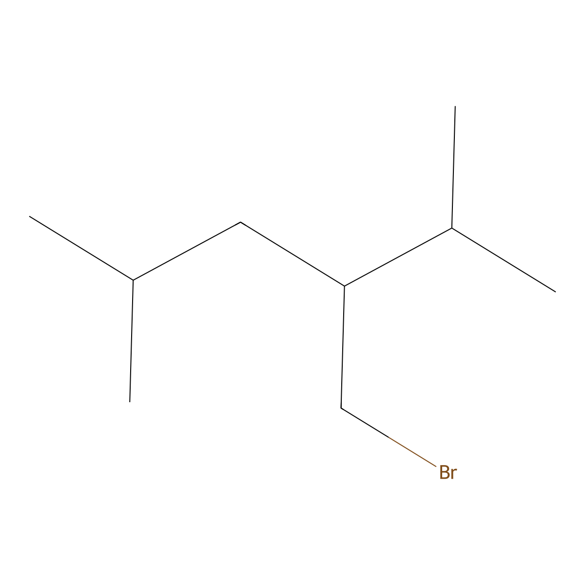 3-(Bromomethyl)-2,5-dimethylhexane molecular structure, CAS 1488187-72-9