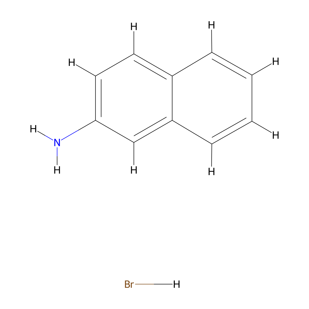 2-Aminonaphthalene hydrobromide molecular structure, CAS 148819-80-1