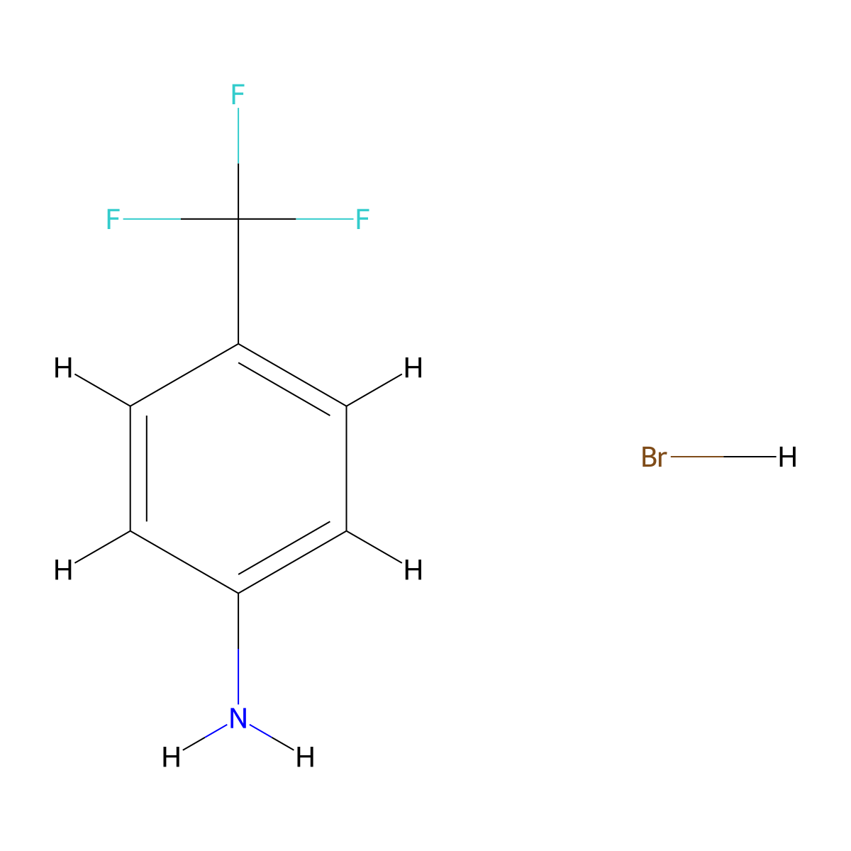 4-(Trifluoromethyl)aniline Hydrobromide molecular structure, CAS 148819-81-2