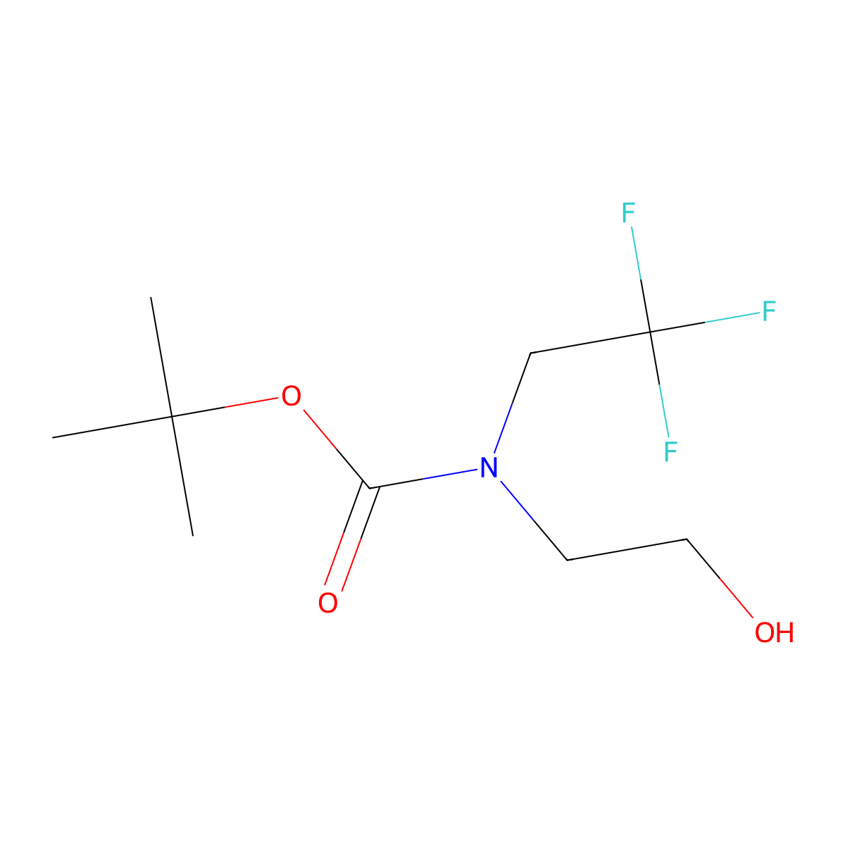 tert-Butyl (2-hydroxyethyl)(2,2,2-trifluoroethyl)carbamate molecular structure, CAS 1488194-13-3