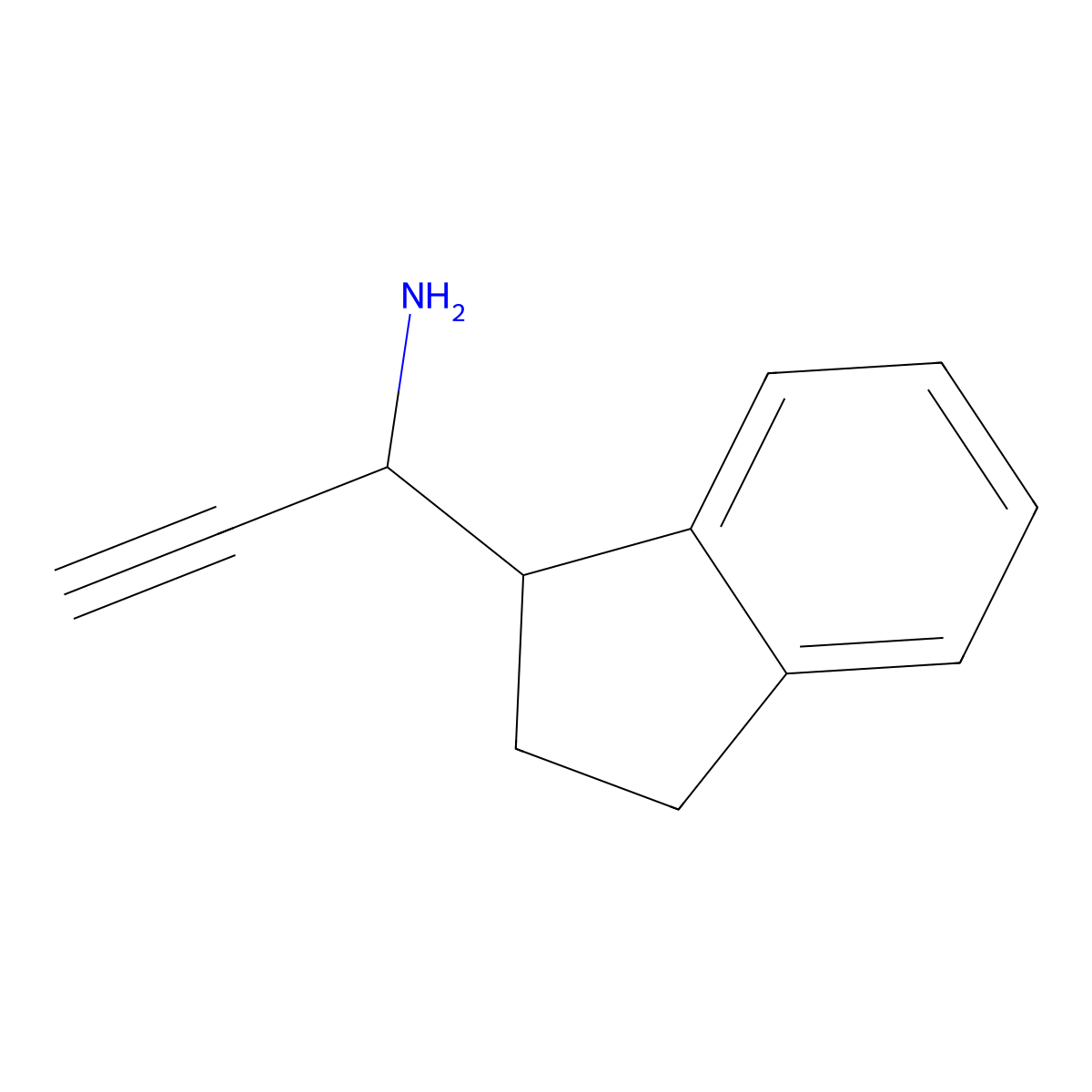 1-(2,3-dihydro-1H-inden-1-yl)prop-2-yn-1-amine molecular structure, CAS 1488214-50-1
