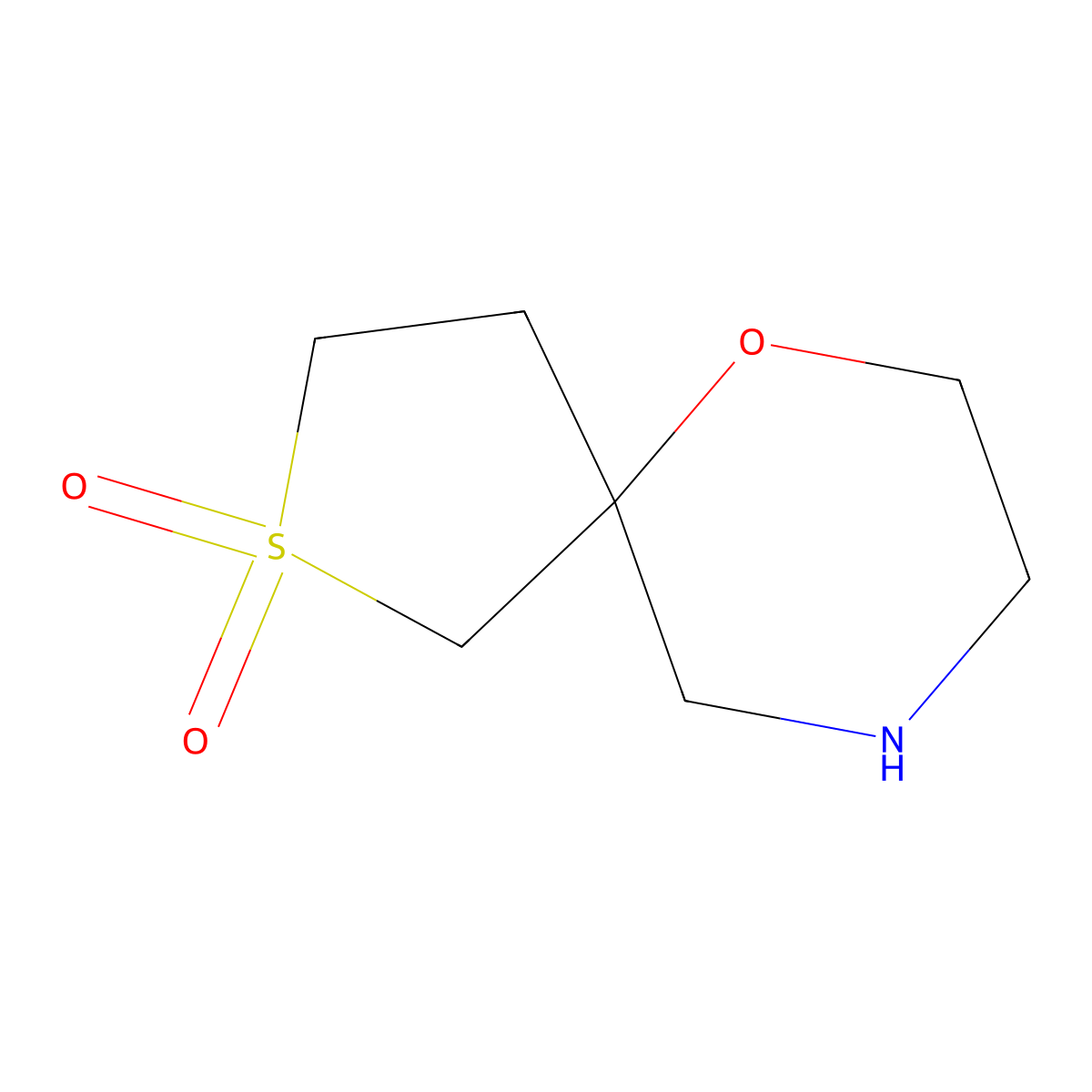 6-Oxa-2lambda6-thia-9-azaspiro[4.5]decane-2,2-dione molecular structure, CAS 1488253-76-4