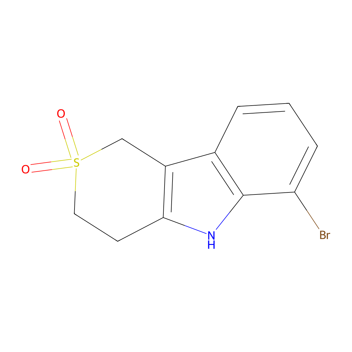 6-Bromo-1,3,4,5-tetrahydrothiopyrano[4,3-b]indole 2,2-dioxide molecular structure, CAS 1488260-07-6