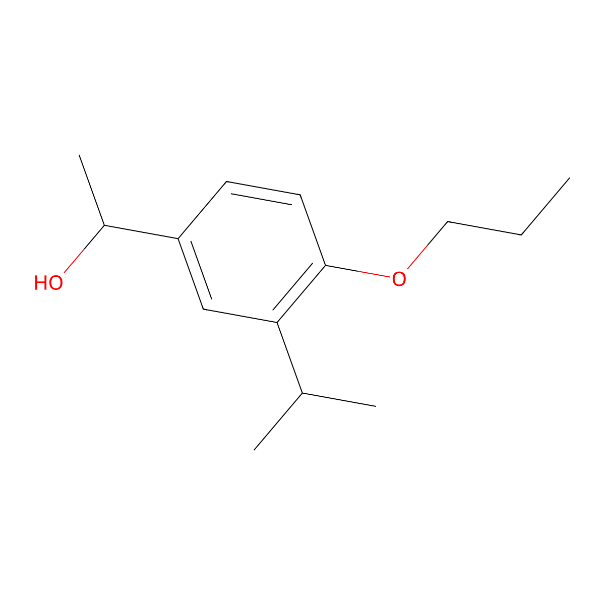 1-[3-(Propan-2-yl)-4-propoxyphenyl]ethan-1-ol molecular structure, CAS 1488267-91-9