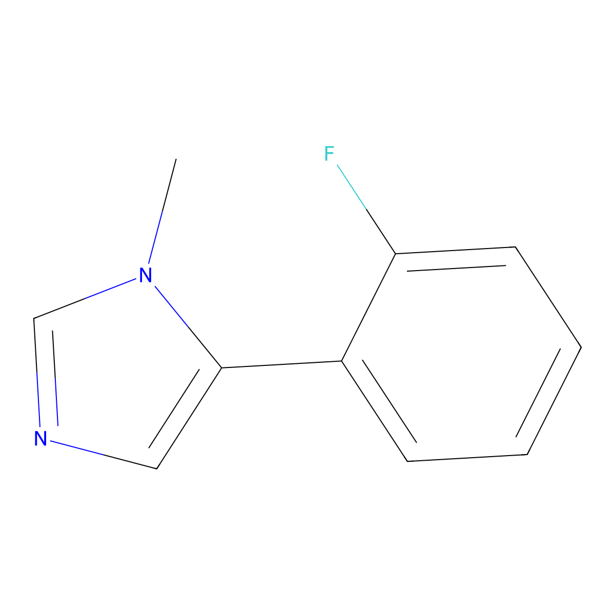 5-(2-fluorophenyl)-1-methyl-1H-imidazole molecular structure, CAS 1488272-65-6