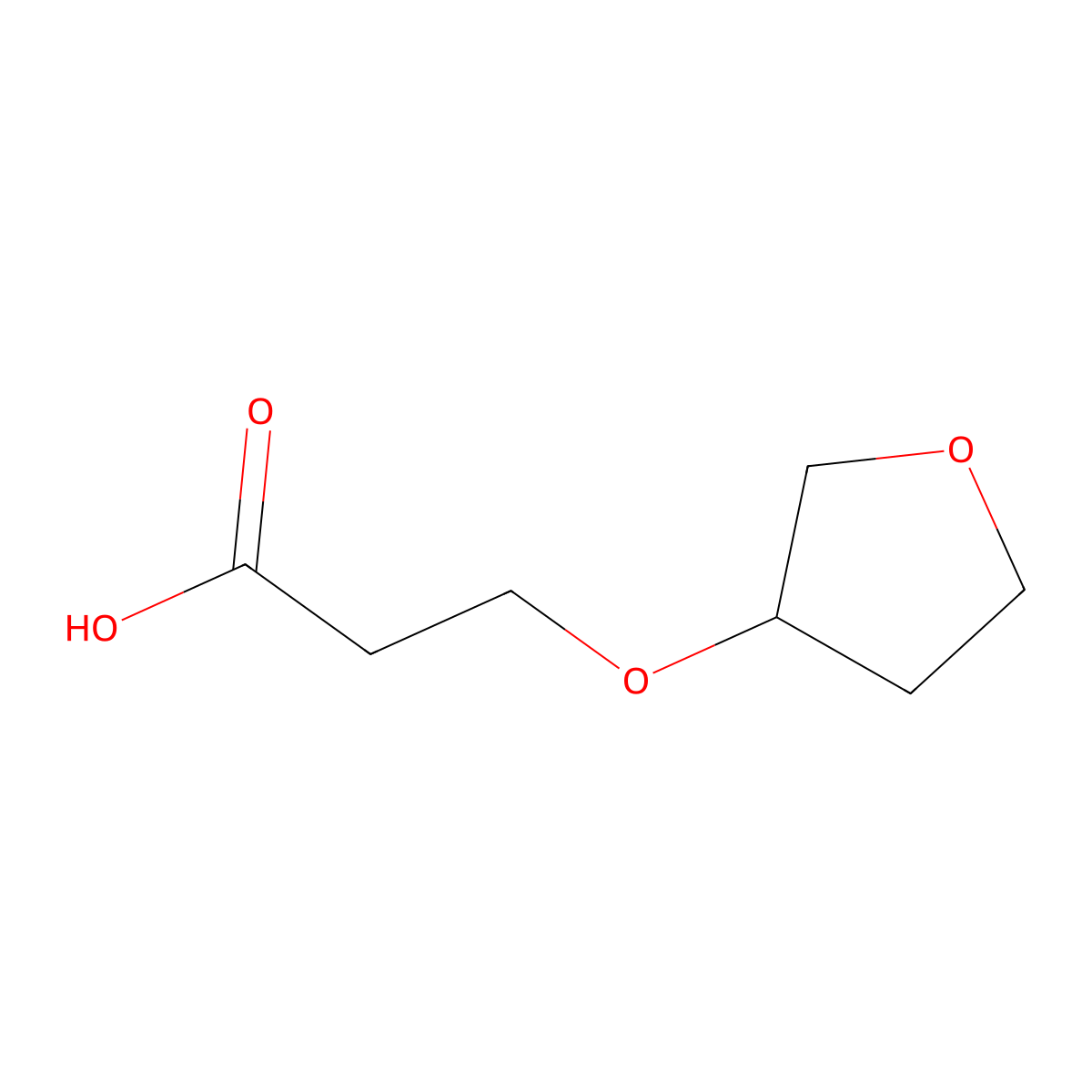 3-(Oxolan-3-yloxy)propanoic acid molecular structure, CAS 1488273-23-9