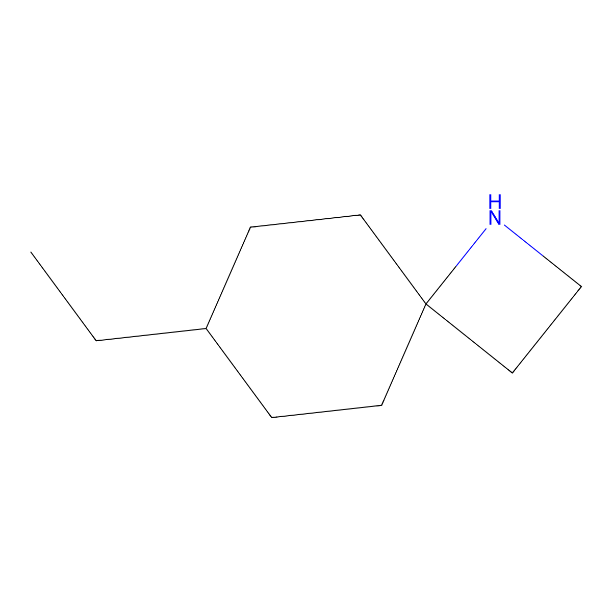 7-Ethyl-1-azaspiro(3.5)nonane molecular structure, CAS 1488282-21-8