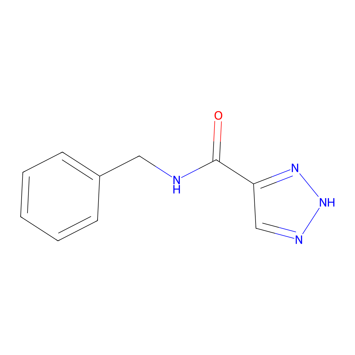 N-benzyl-1H-1,2,3-triazole-5-carboxamide molecular structure, CAS 1488290-48-7