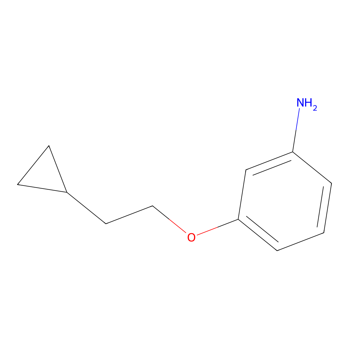 3-(2-Cyclopropylethoxy)aniline molecular structure, CAS 1488294-54-7