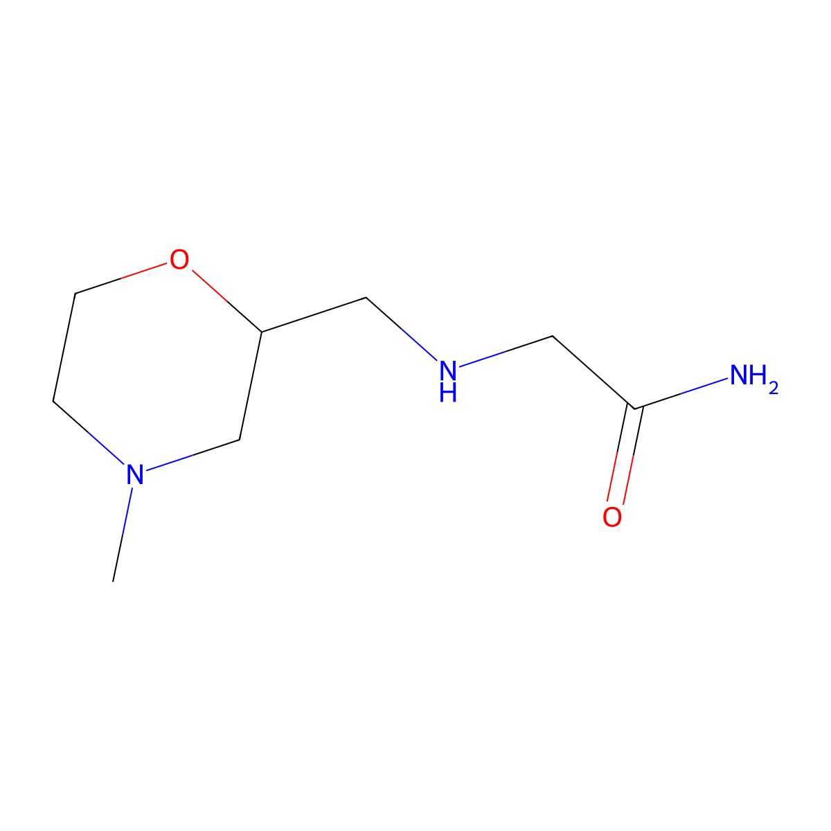 2-{[(4-Methylmorpholin-2-yl)methyl]amino}acetamide molecular structure, CAS 1488308-56-0