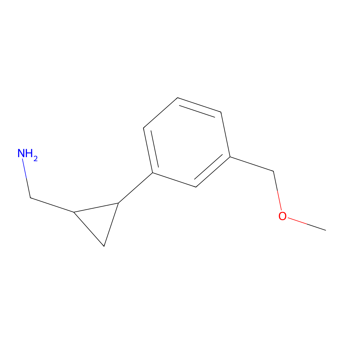 (2-(3-(Methoxymethyl)phenyl)cyclopropyl)methanamine molecular structure, CAS 1488311-79-0