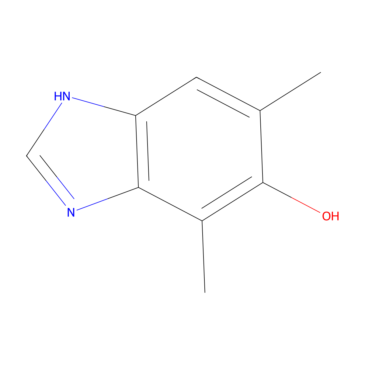 4,6-dimethyl-1H-benzimidazol-5-ol molecular structure, CAS 148832-44-4
