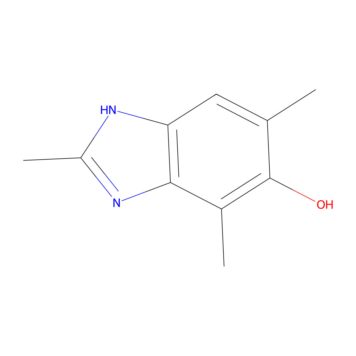 2,4,6-trimethyl-1H-benzimidazol-5-ol molecular structure, CAS 148832-45-5