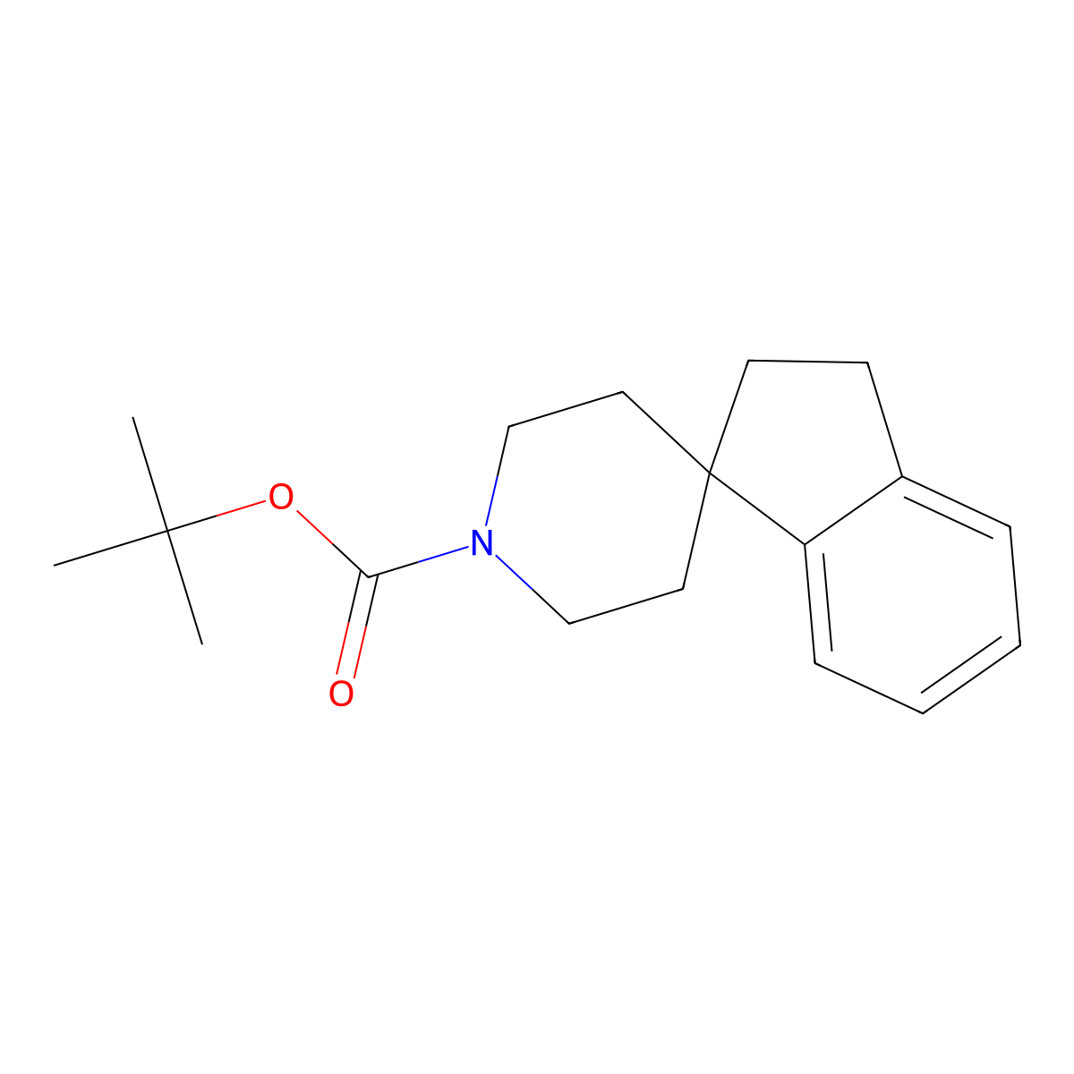 Tert-butyl 2,3-dihydrospiro[indene-1,4'-piperidine]-1'-carboxylate molecular structure, CAS 148835-99-8