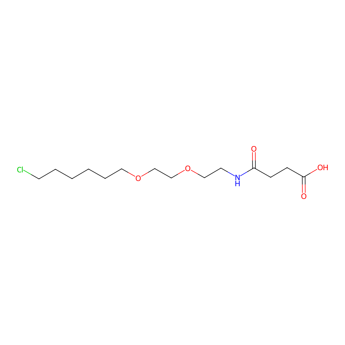 4-((2-(2-((6-Chlorohexyl)oxy)ethoxy)ethyl)amino)-4-oxobutanoic acid molecular structure, CAS 1488363-39-8