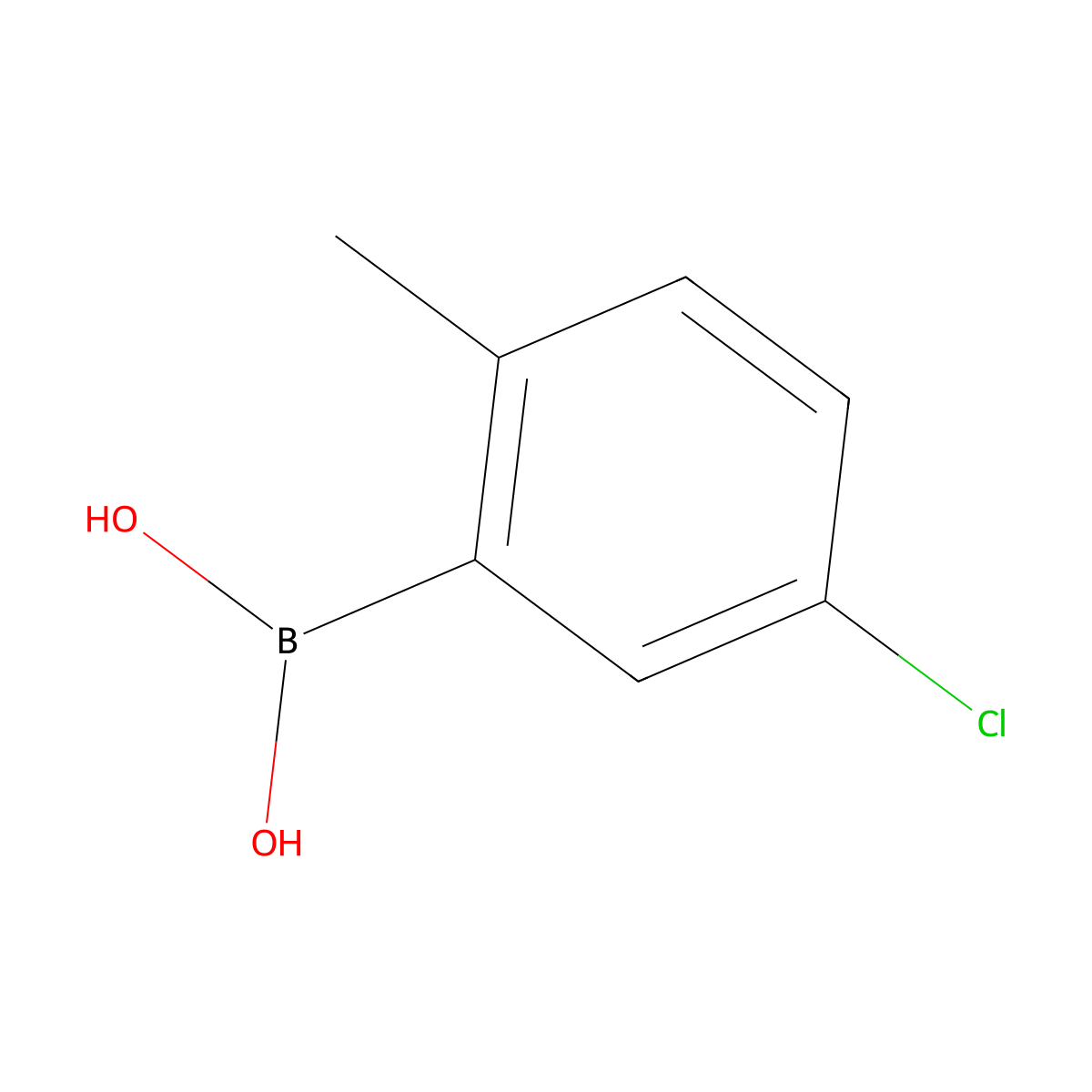 (5-Chloro-2-methylphenyl)boronic acid molecular structure, CAS 148839-33-2