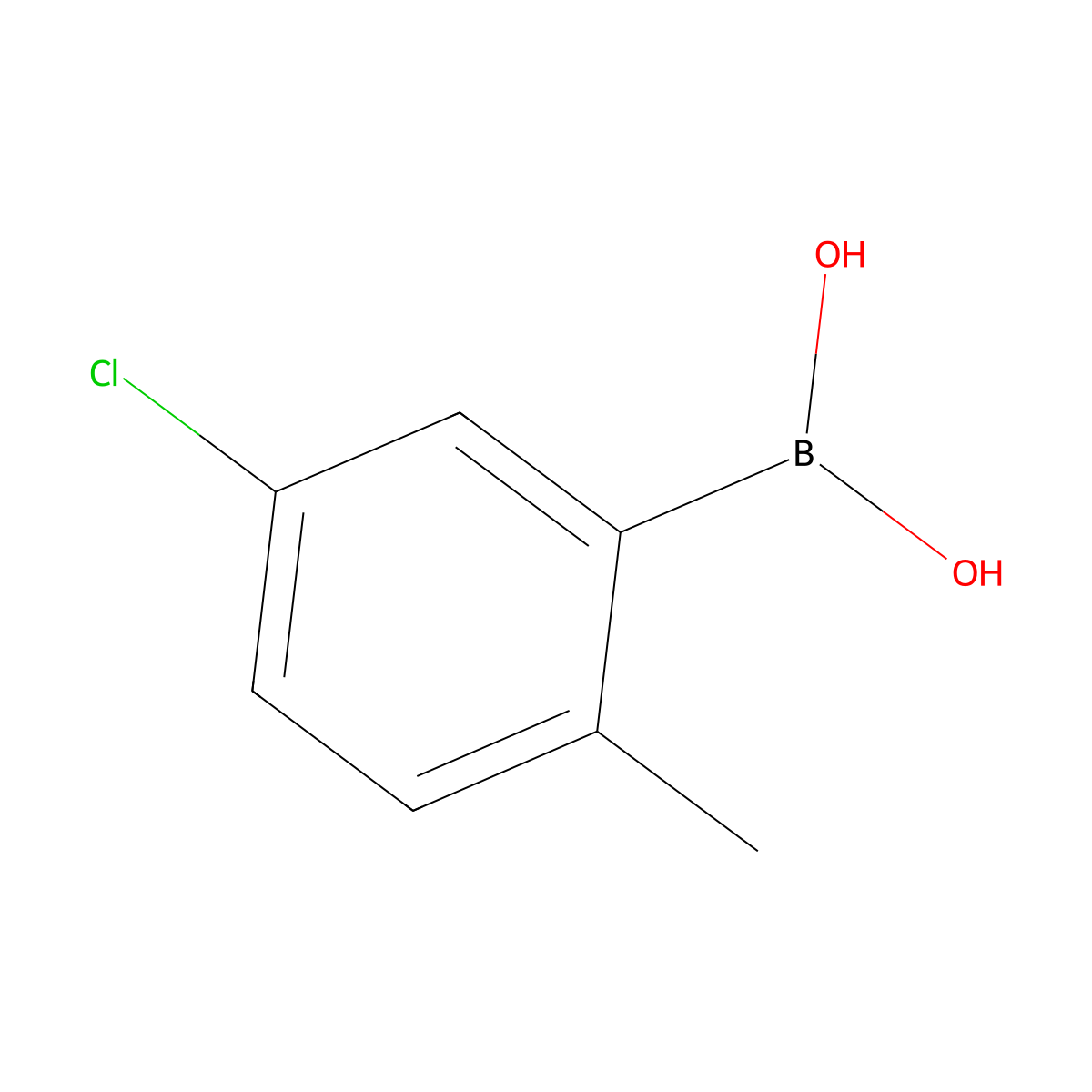 (5-Chloro-2-methylphenyl)boronic acid molecular structure, CAS 148839-33-2