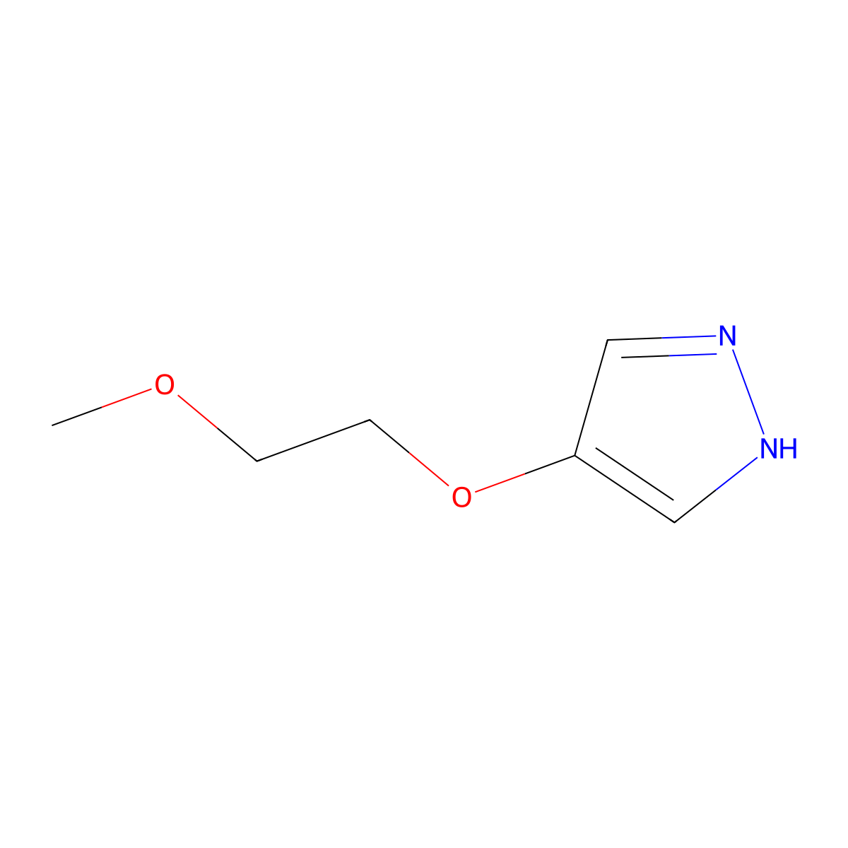 4-(2-Methoxyethoxy)-1H-pyrazole molecular structure, CAS 14884-02-7