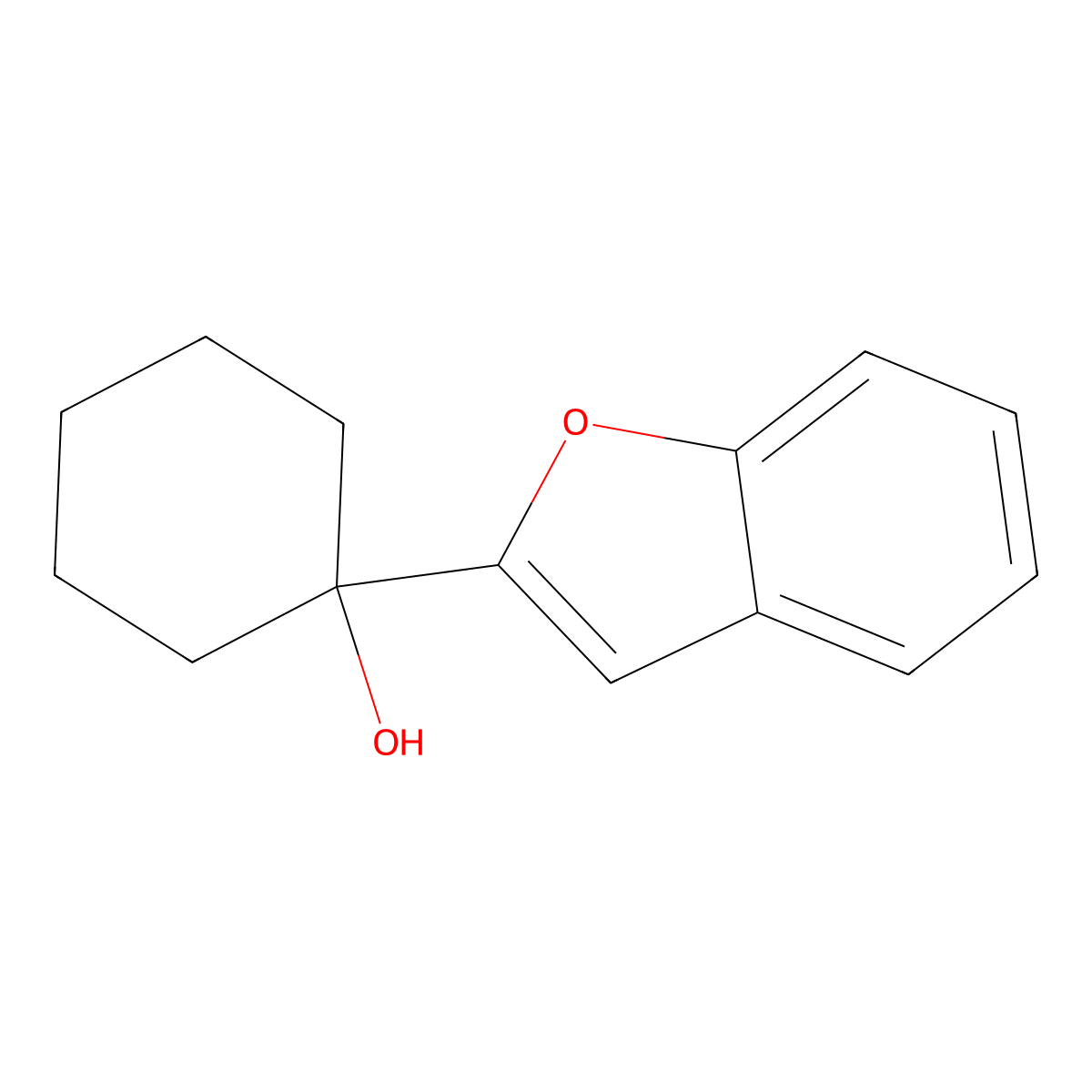 1-(Benzofuran-2-yl)cyclohexan-1-ol molecular structure, CAS 1488411-94-4