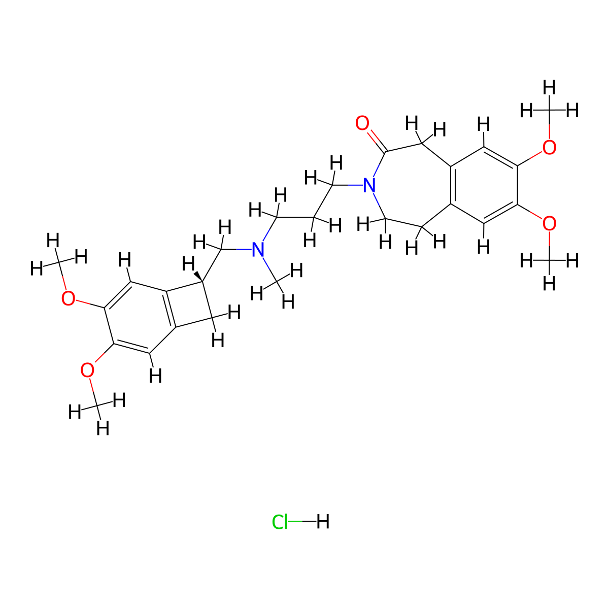 ent-Ivabradine Hydrochloride molecular structure, CAS 148849-68-7
