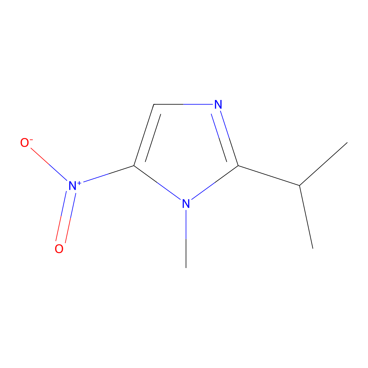 Ipronidazole molecular structure, CAS 14885-29-1