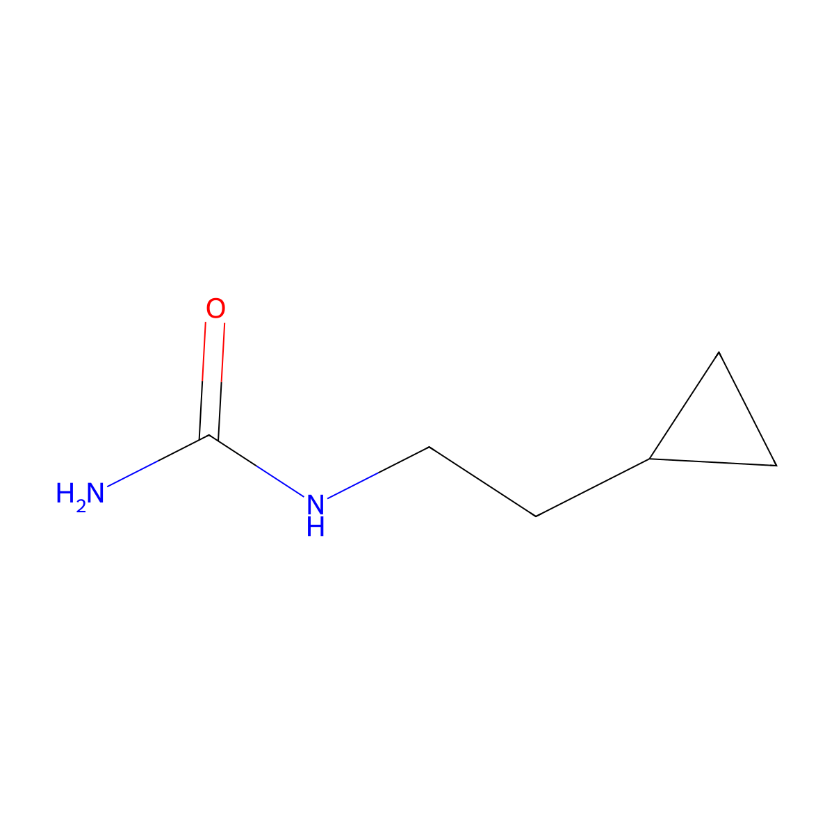 (2-Cyclopropylethyl)urea molecular structure, CAS 1488519-35-2