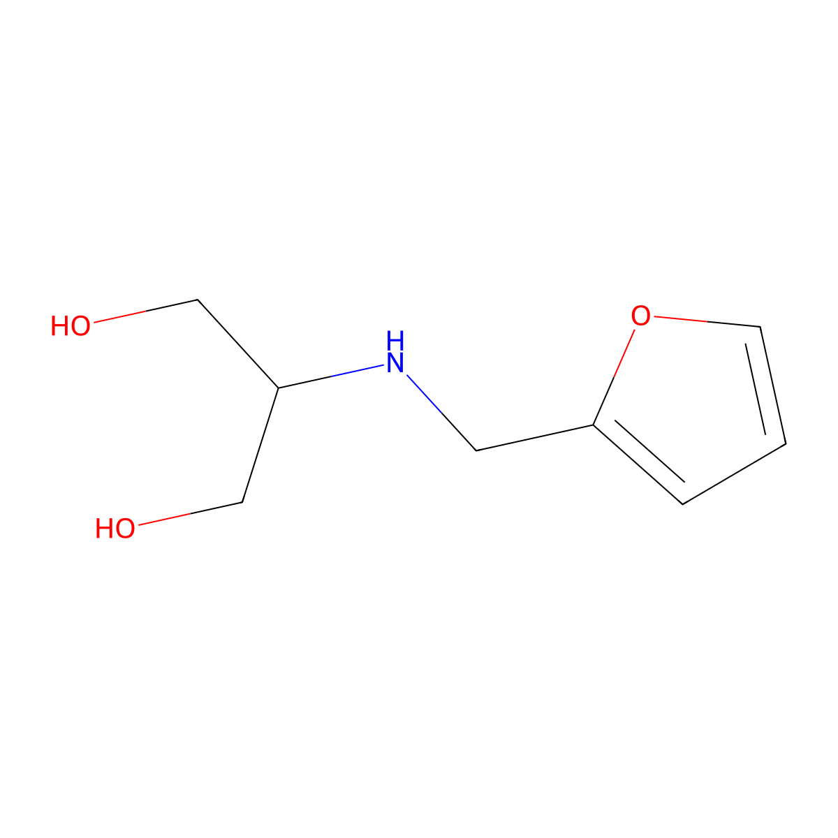 2-((Furan-2-ylmethyl)amino)propane-1,3-diol molecular structure, CAS 1488525-69-4