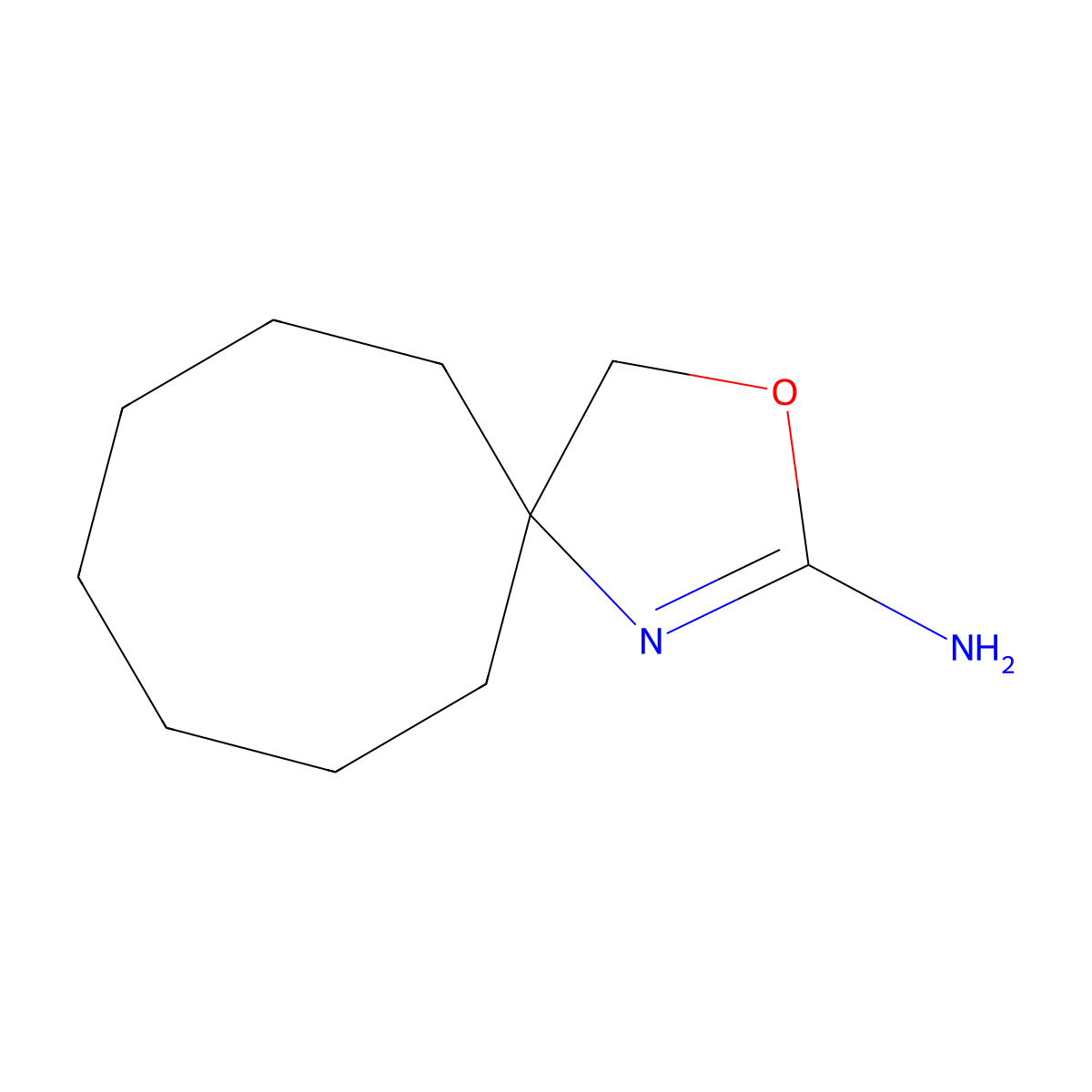 3-Oxa-1-azaspiro[4.7]dodec-1-en-2-amine molecular structure, CAS 1488530-38-6