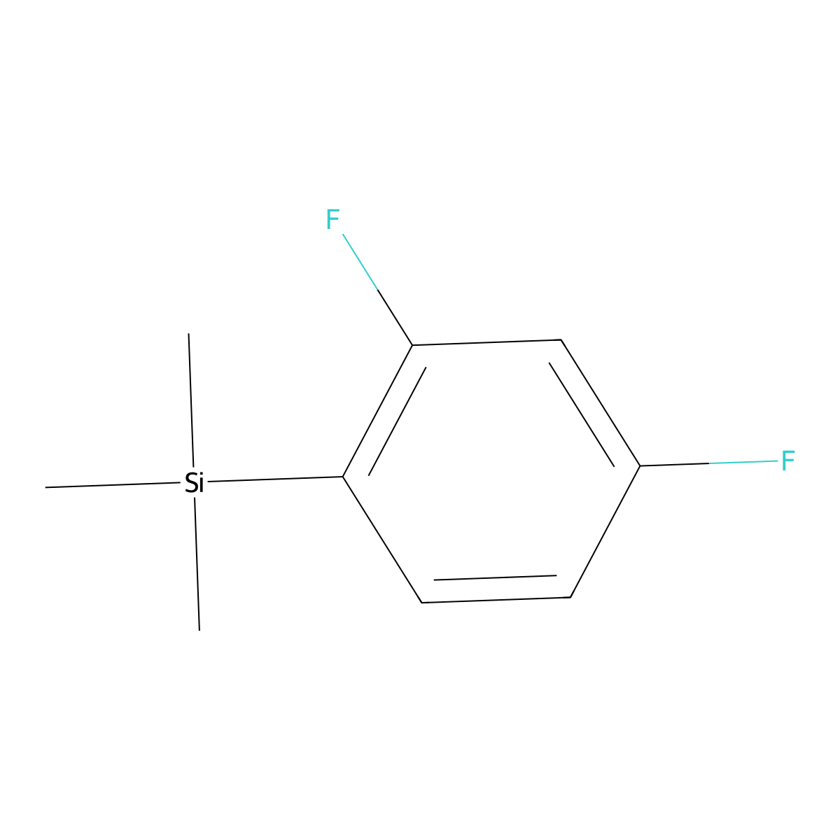 (2,4-Difluorophenyl)trimethylsilane molecular structure, CAS 148854-10-8