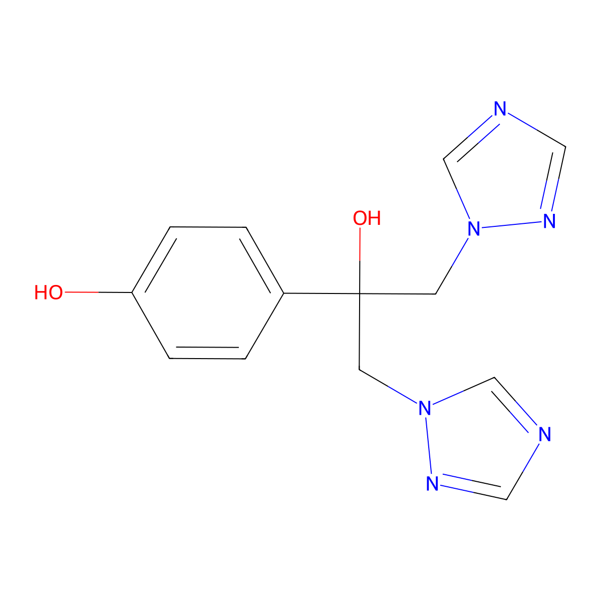 4-[2-Hydroxy-1,3-bis(1H-1,2,4-triazol-1-yl)propan-2-yl]phenol molecular structure, CAS 148854-48-2