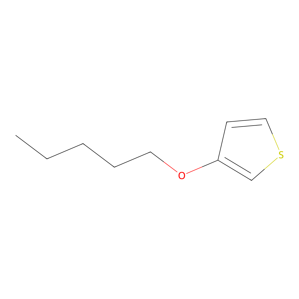Thiophene, 3-(pentyloxy)- molecular structure, CAS 148855-96-3