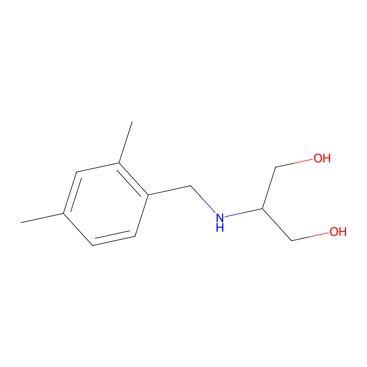 2-{[(2,4-Dimethylphenyl)methyl]amino}propane-1,3-diol molecular structure, CAS 1488557-30-7