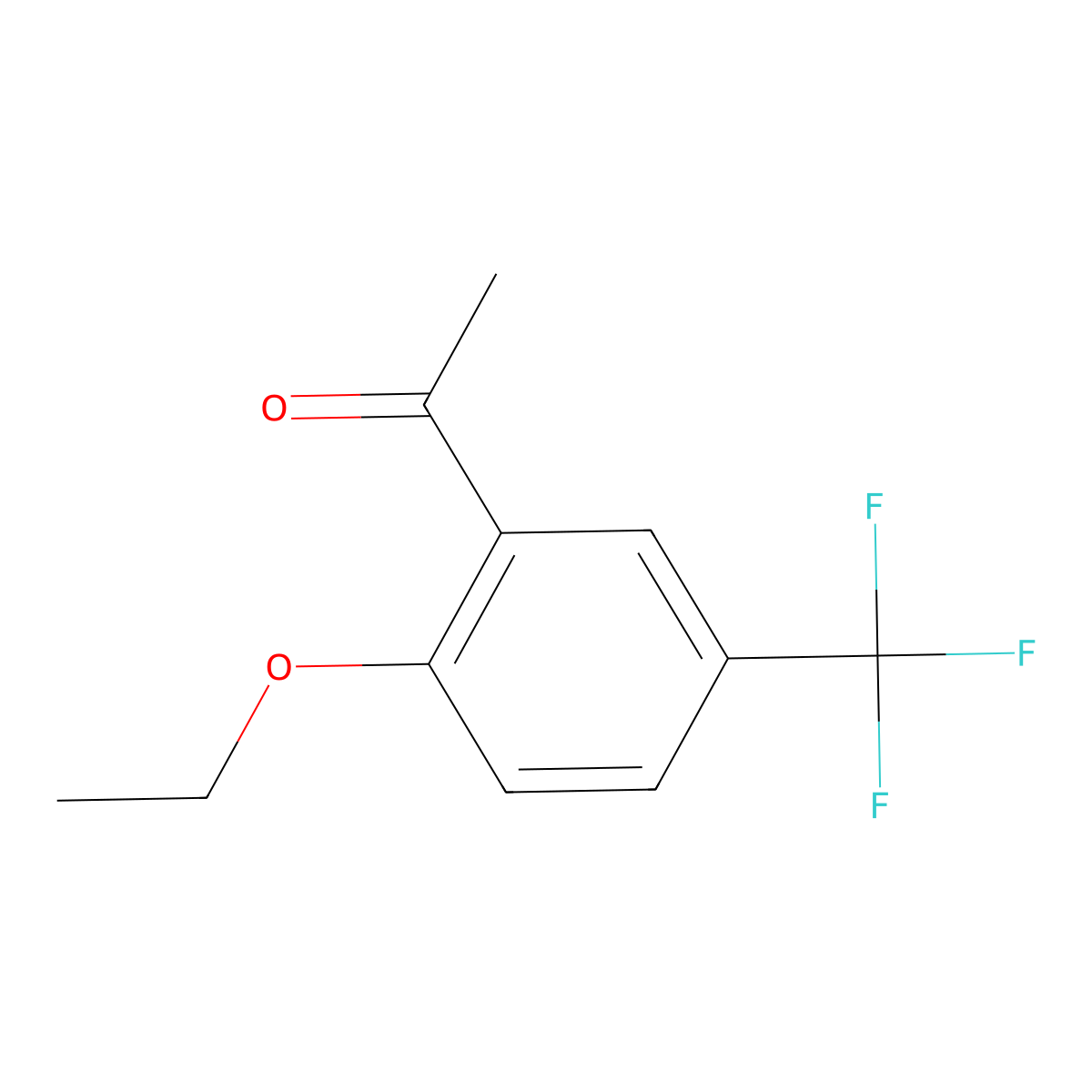 1-[2-Ethoxy-5-(trifluoromethyl)phenyl]ethanone molecular structure, CAS 1488557-43-2