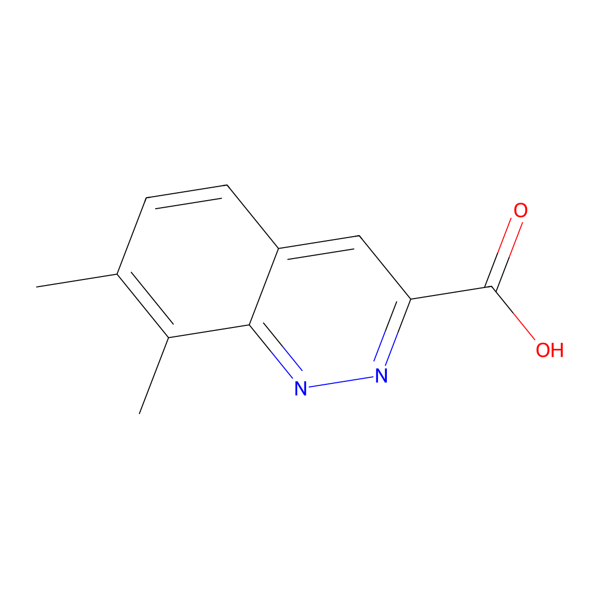 7,8-Dimethylcinnoline-3-carboxylic acid molecular structure, CAS 1488567-05-0