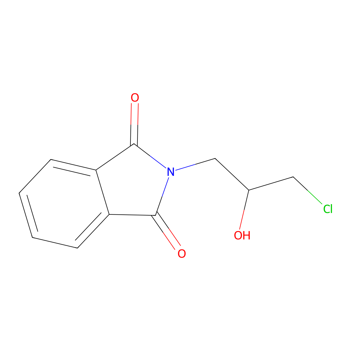2-((2S)-3-chloro-2-hydroxypropyl)-2,3-dihydro-1H-isoindole-1,3-dione molecular structure, CAS 148857-42-5