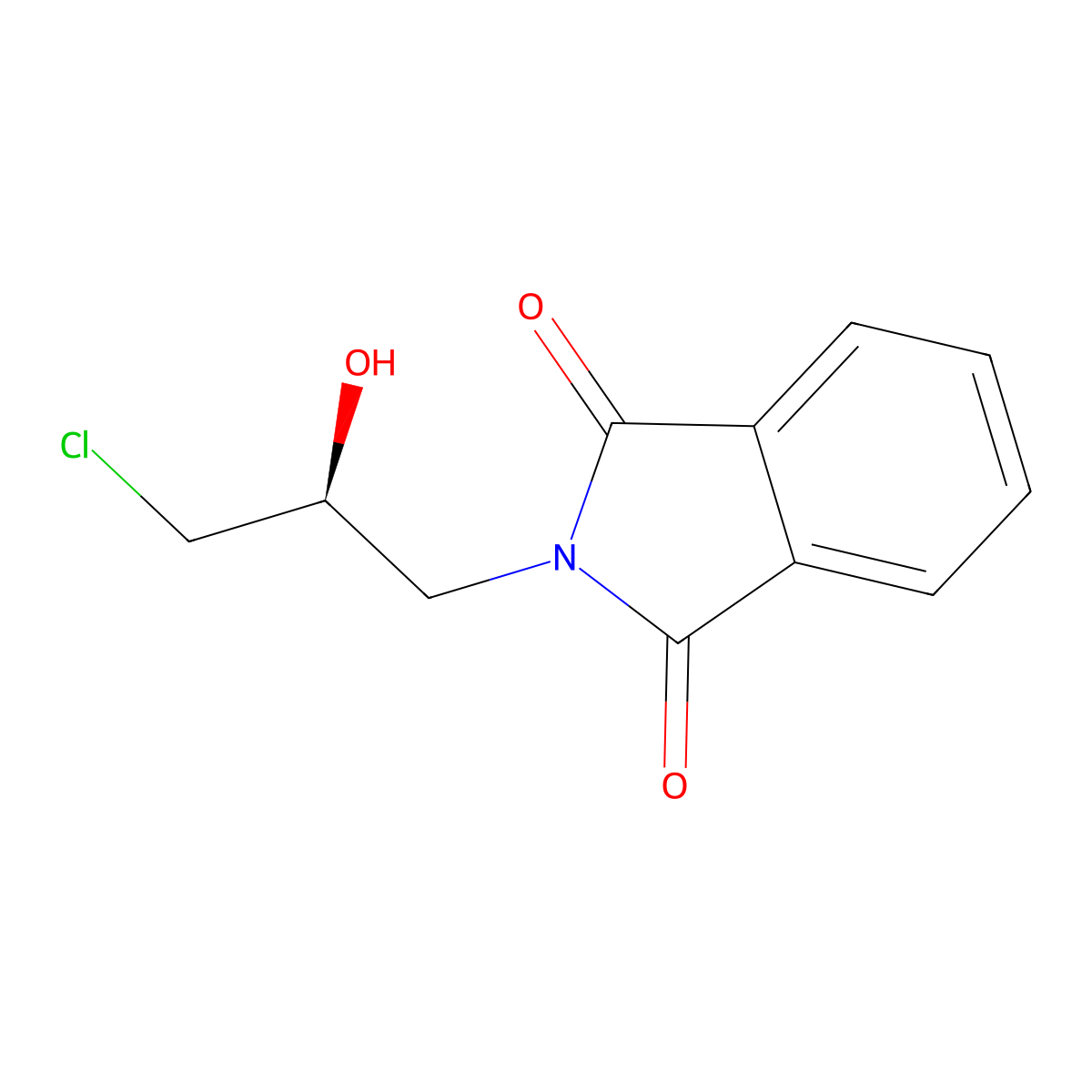 2-((2S)-3-chloro-2-hydroxypropyl)-2,3-dihydro-1H-isoindole-1,3-dione molecular structure, CAS 148857-42-5