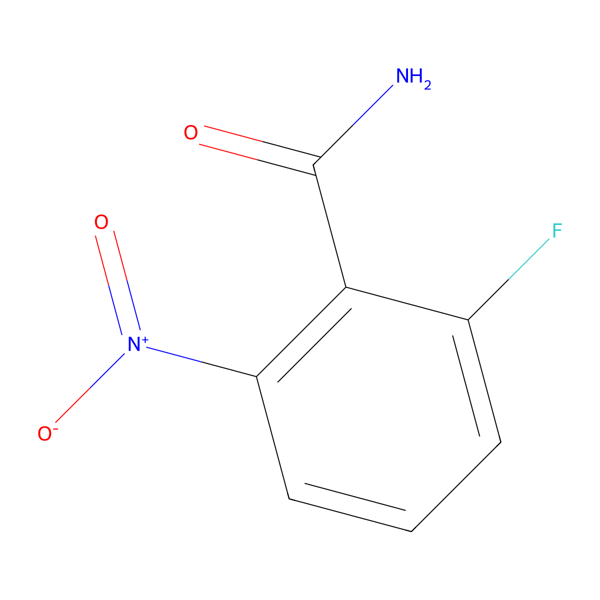 2-Fluoro-6-nitrobenzamide molecular structure, CAS 148857-97-0