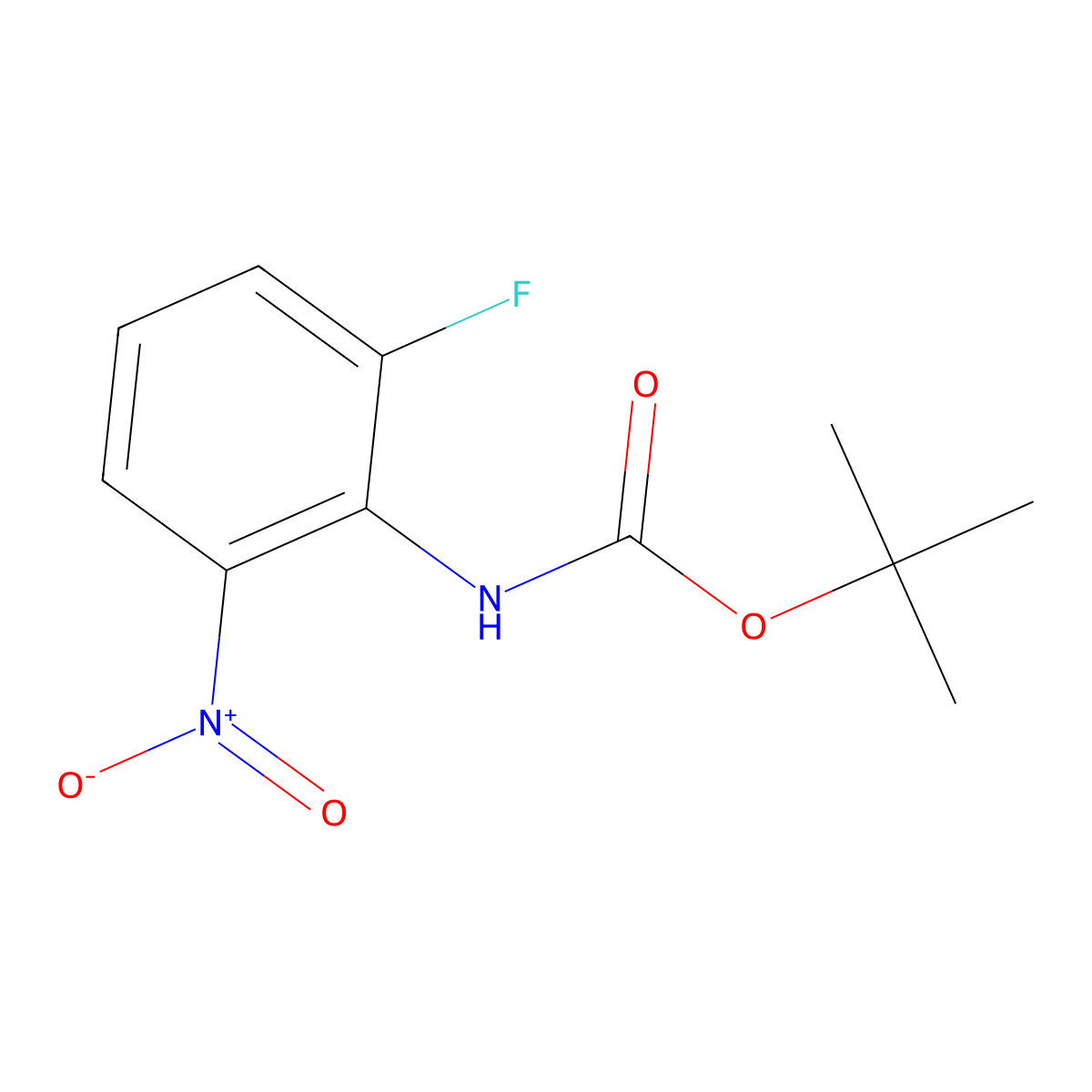 tert-Butyl (2-fluoro-6-nitrophenyl)carbamate molecular structure, CAS 148857-98-1